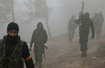 Turkey-backed Free Syria fighters near near Mount Barsaya  