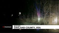 Man rescued from burning car by police in the US