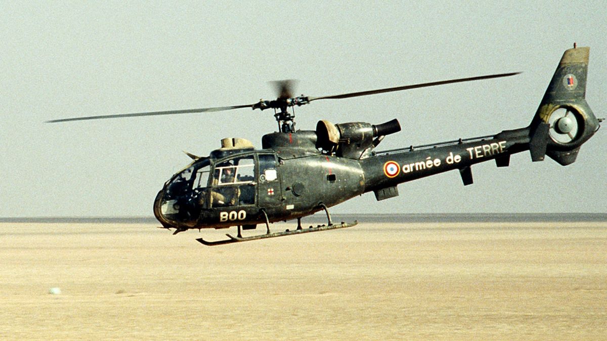 Un helicóptero Gazelle del Ejército de Tierra francés