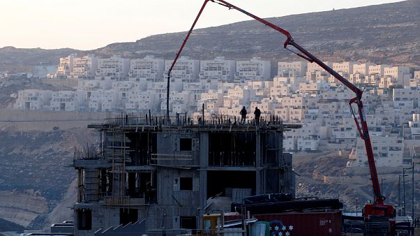 Construção israelita em Givat Zeev, território ocupado da Palestina Construção israelita em Givat Zeev, território ocupado da Palestina