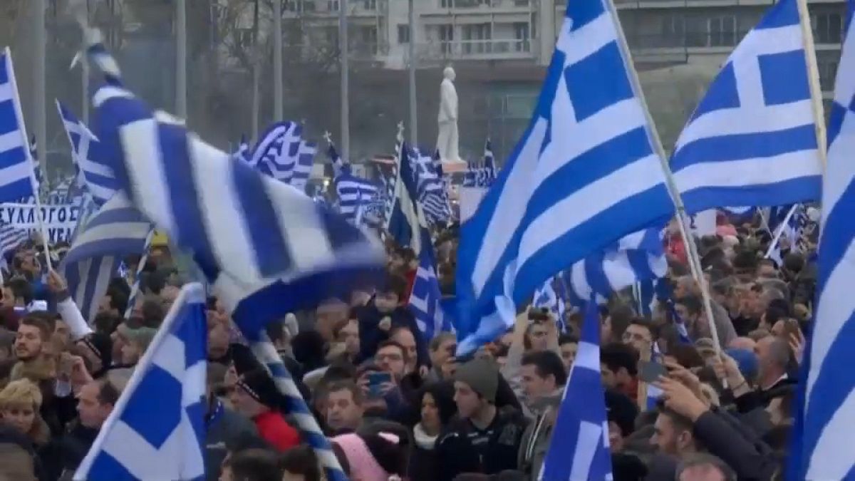 Greeks rally in Thessaloniki over Macedonian name row