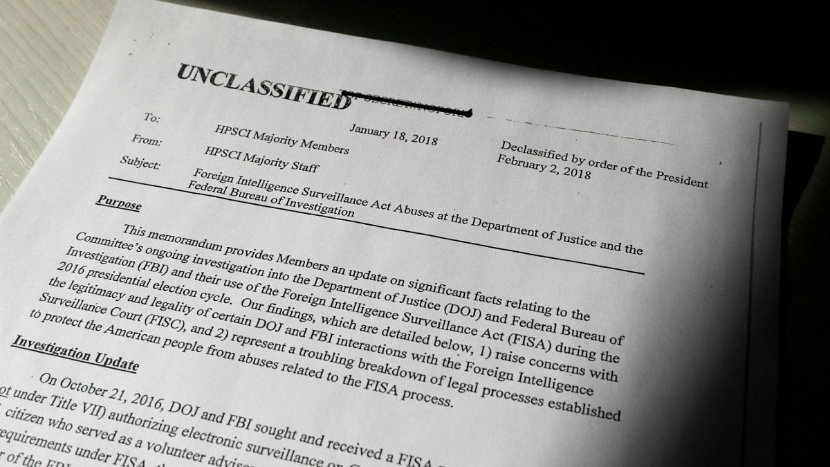 Trump authorises release of classified memo alleging misconduct by FBI