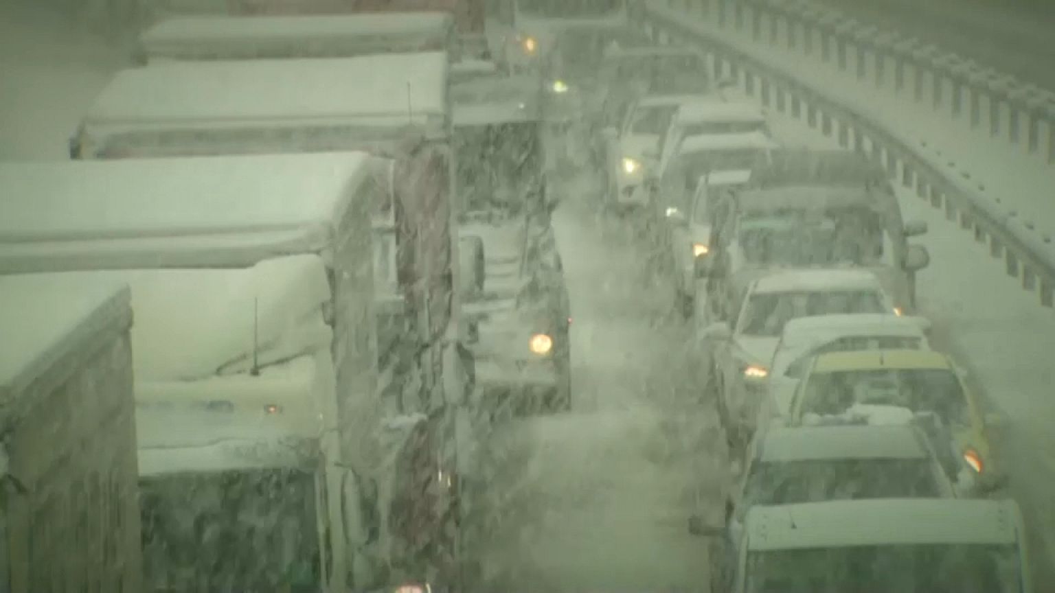 Fuerte temporal de nieve en Eslovenia y Croacia