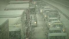 Fuerte temporal de nieve en Eslovenia y Croacia