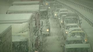 Fuerte temporal de nieve en Eslovenia y Croacia