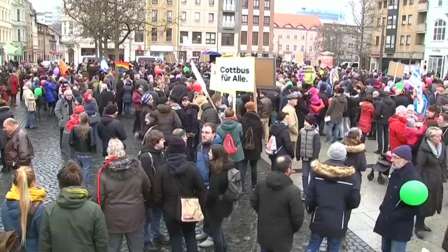 Arab refugees march in German city
