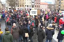 Arab refugees march in German city