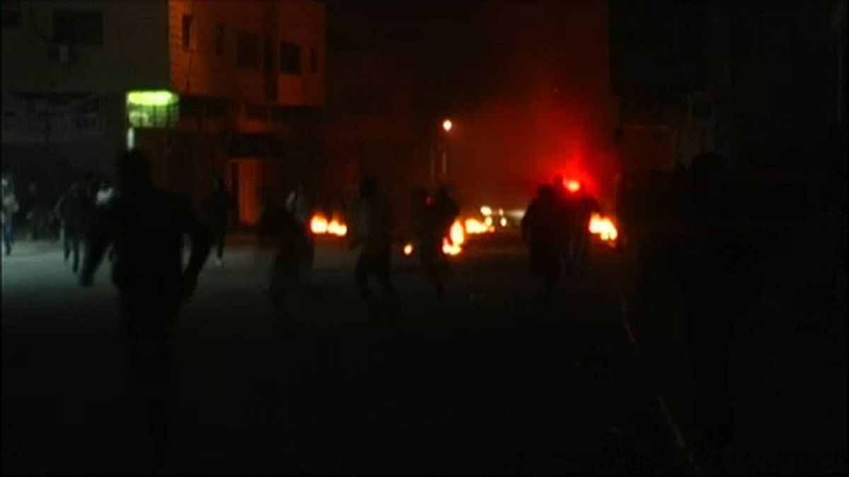Riot in the West Bank town of Burqin