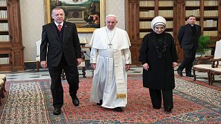 إردوغان يجتمع مع البابا فرنسيس لبحث مسألة القدس