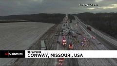 USA: Winterwetter legt Autobahn lahm
