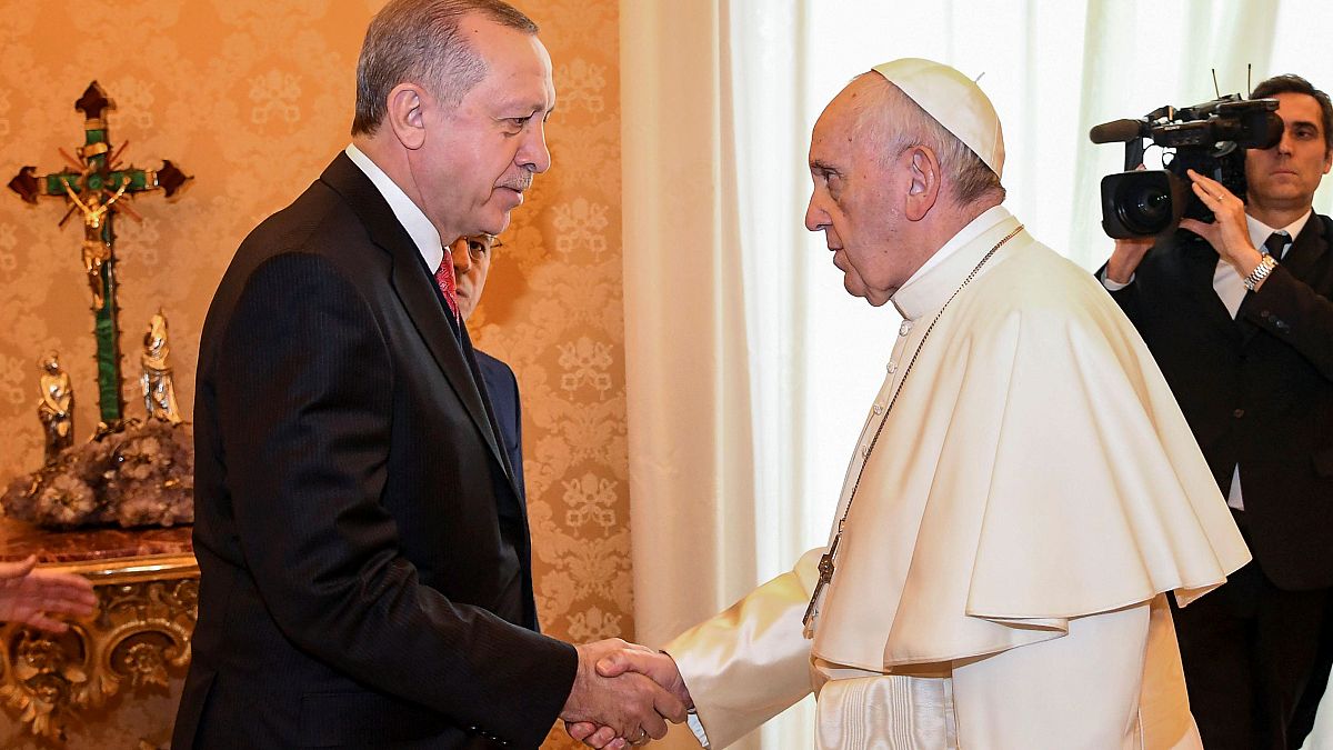 Ιστορική συνάντηση Πάπα - Ερντογάν στο Βατικανό