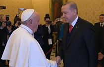 Histórico encuentro de Recep Tayyip Erdogan y el papa Francisco