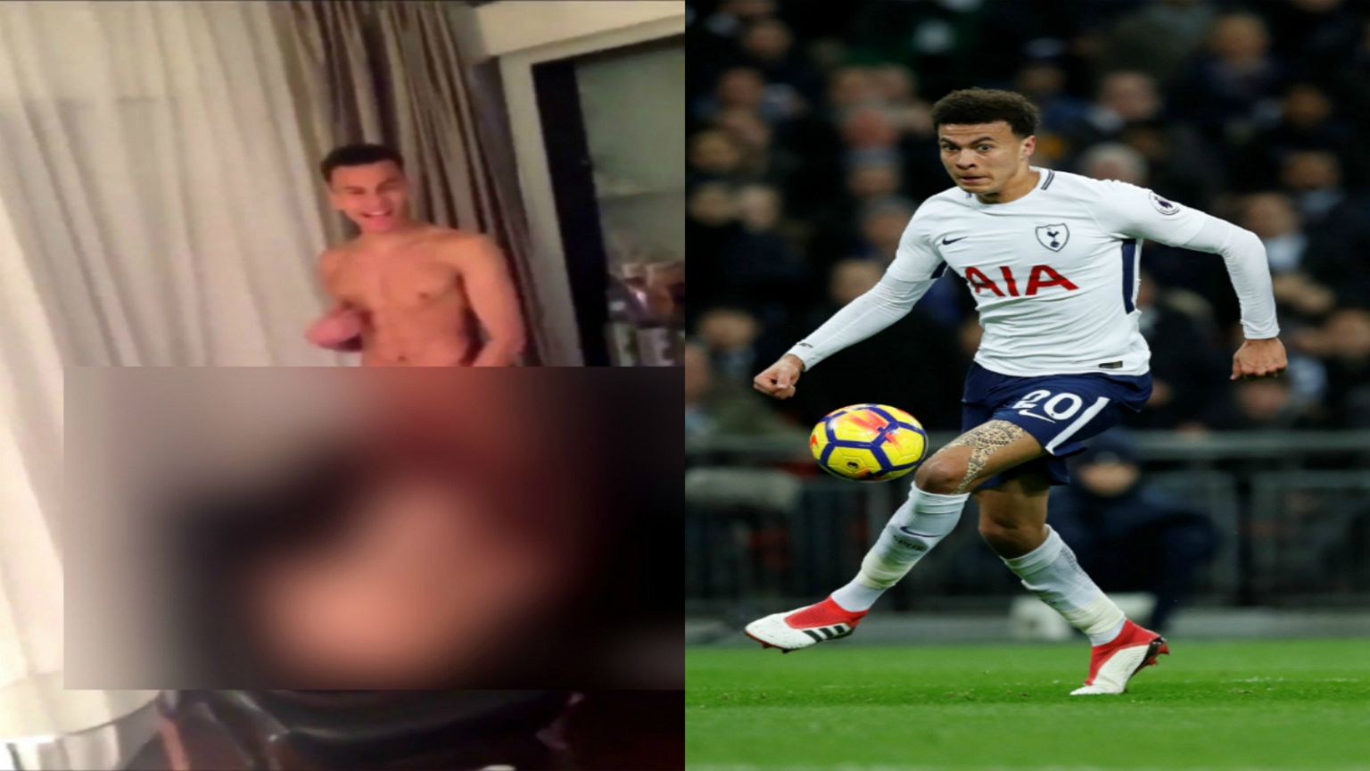 نجم منتخب انجلترا ونادي توتنهام ديلي آلي يظهر في فيديو إيباحي