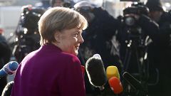 Angela Merkel am 6.2. in Berlin