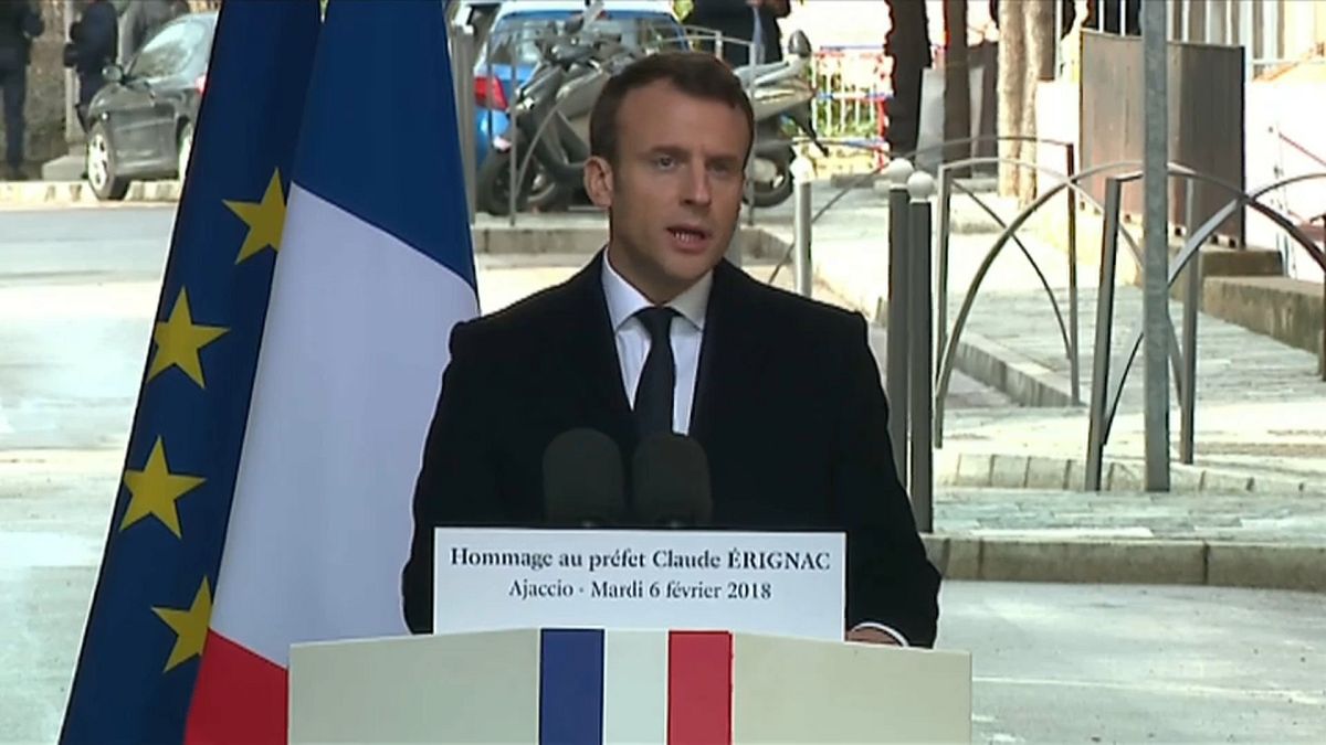 Macron in Corsica per ricordare Erignac