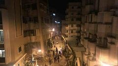 صورة لآثار الزلزال على أحد المطاعم 