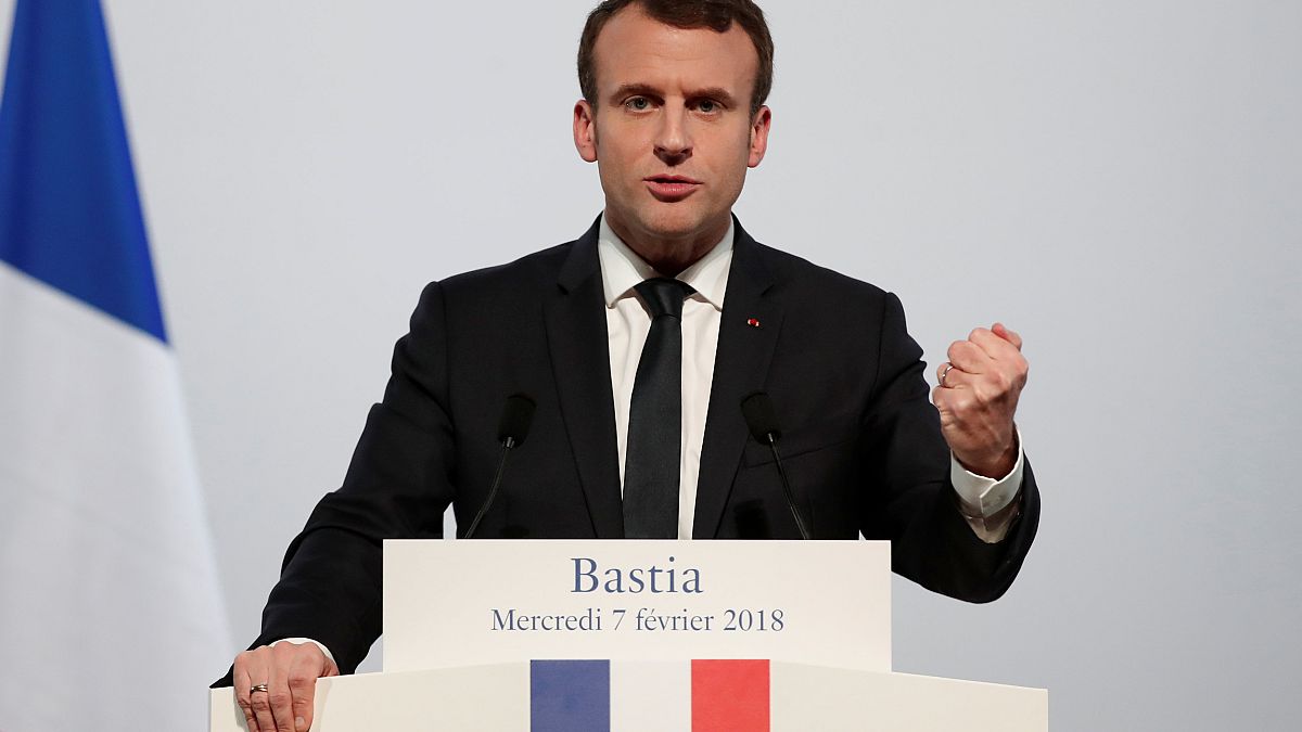 Macron Korsika'nın özerklik isteğini kabul etmeyeceklerini açıkladı