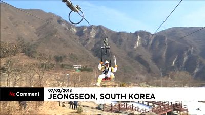 Sud Corea, passaggio mozzafiato in alta quota per la torcia olimpica