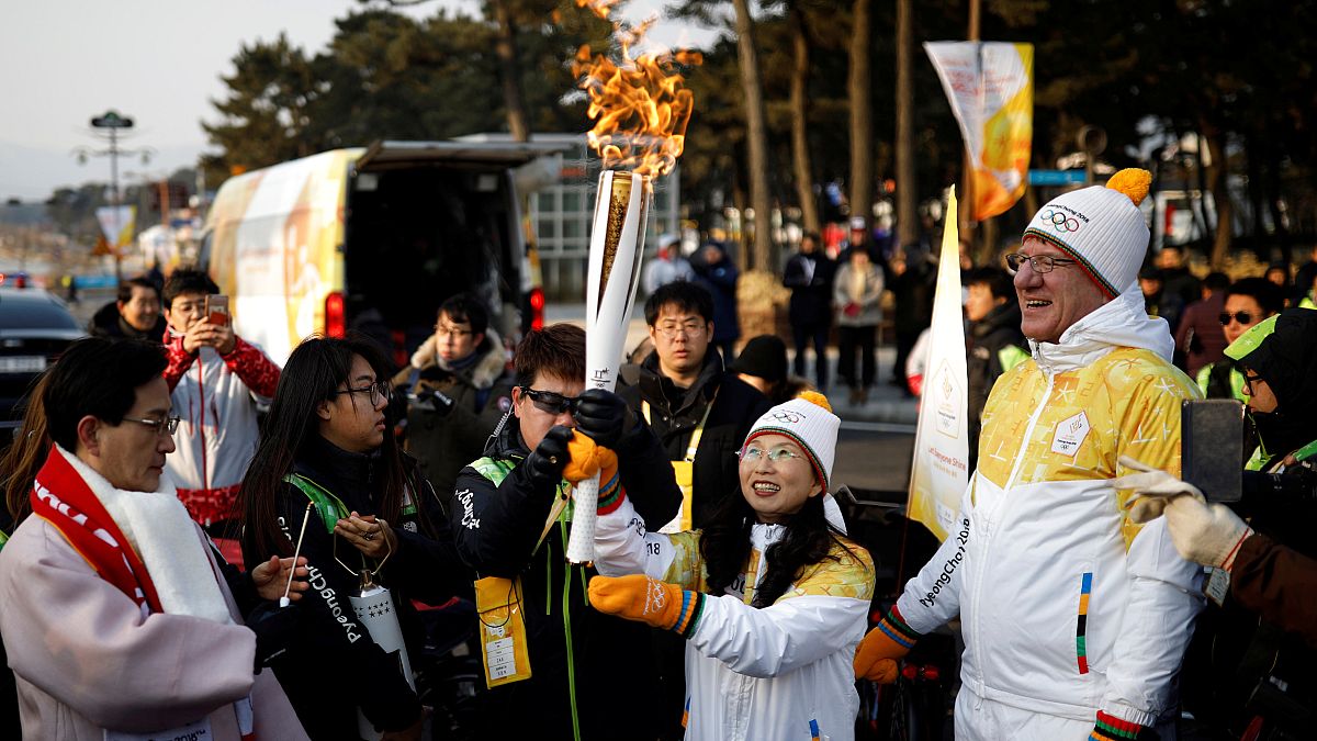 Η Ολυμπιακή Φλόγα έφτασε στη Ν.Κορέα