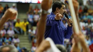 Nicolás Maduro durante un acto en Caracas