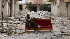 A Free Syrian Army fighter seen in eastern suburbs al Bab 
