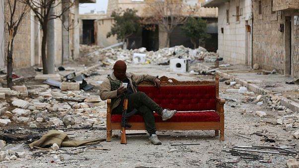 A Free Syrian Army fighter seen in eastern suburbs al Bab A Free Syrian Army fighter seen in eastern suburbs al Bab