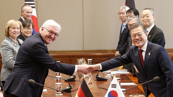 Kurz vor Olympia: Steinmeier erinnert an deutsche Wiedervereinigung in Seoul Kurz vor Olympia: Steinmeier erinnert an deutsche Wiedervereinigung in Seoul