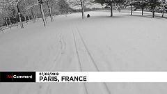 Homem esquia a 70km/h num parque em Paris