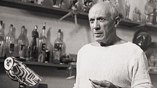 Picasso in in Vallauris, France, in 1953