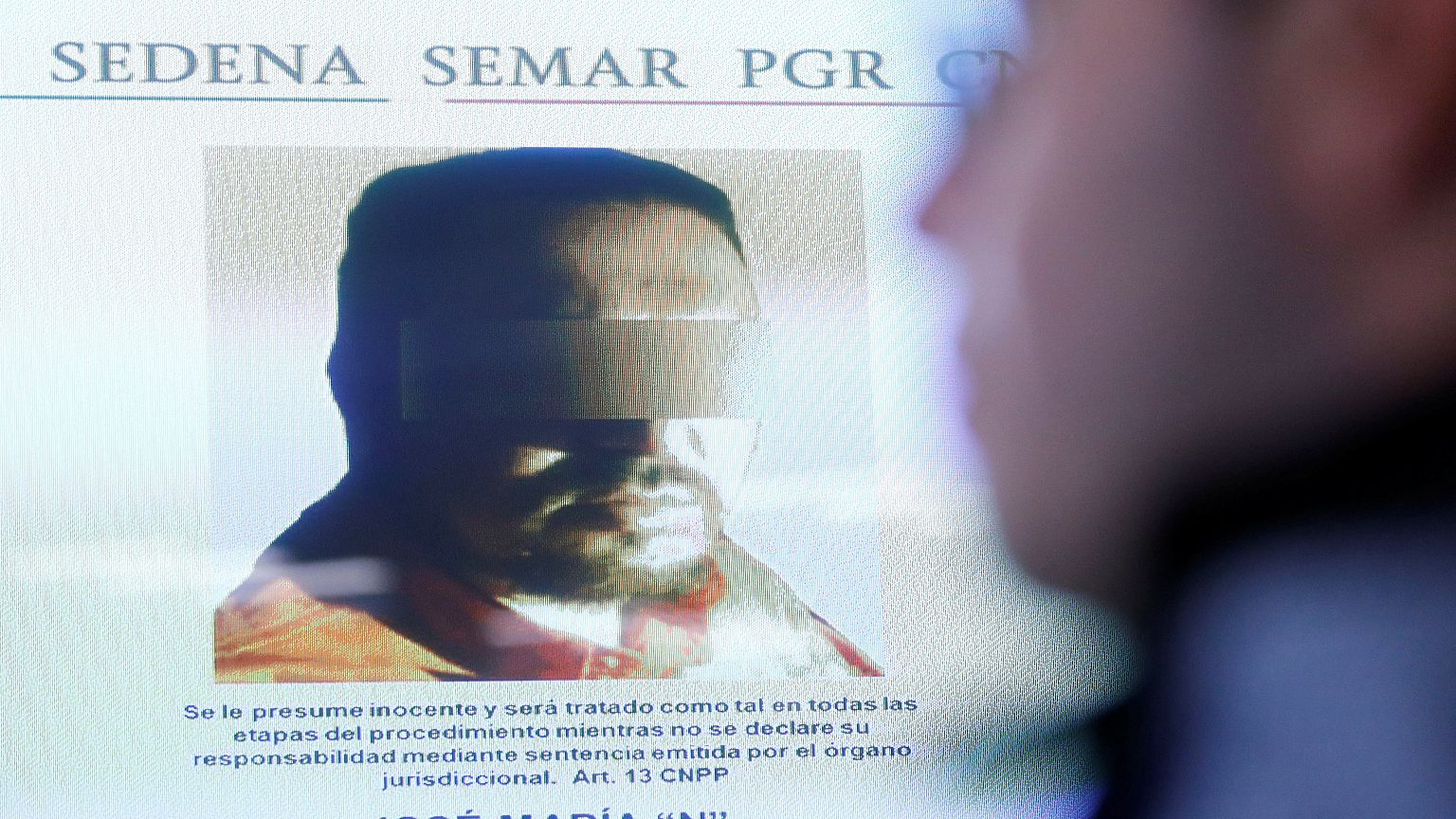 Jose Maria Guizar, Zetas drug cartel member shown at news conference Mexico