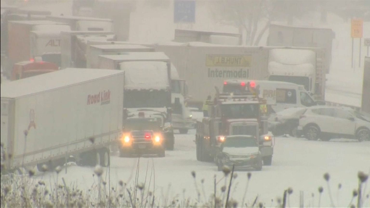 Tempête de neige dans le Midwest