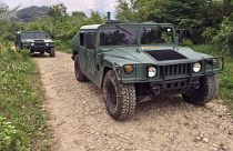 Colombian soldiers guard the border with Venezuela