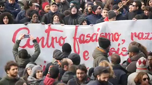 Manifestação contra o racismo em Macerata Manifestação contra o racismo em Macerata