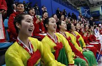 North Korea's cheer squadNorth Korea's cheer squad