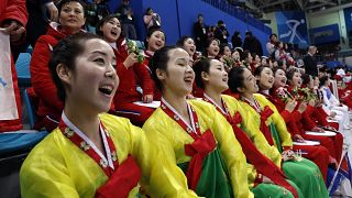 North Korea's cheer squadNorth Korea's cheer squad