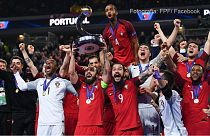 O momento da festa que confirmou Portugal Campeão da Europa