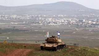 Militärfahrzeug an der Grenze zwischen Israel und Syrien