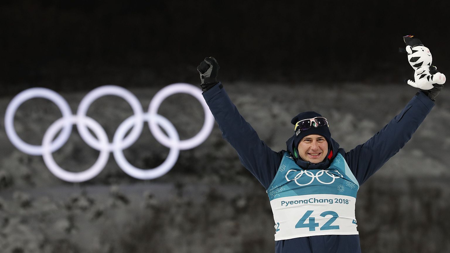 L'italiano Dominik Windisch, bronzo nella 10 km sprint di biathlon