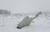Wrackteil der AN-148 an der Absturzstelle südöstlich von Moskau