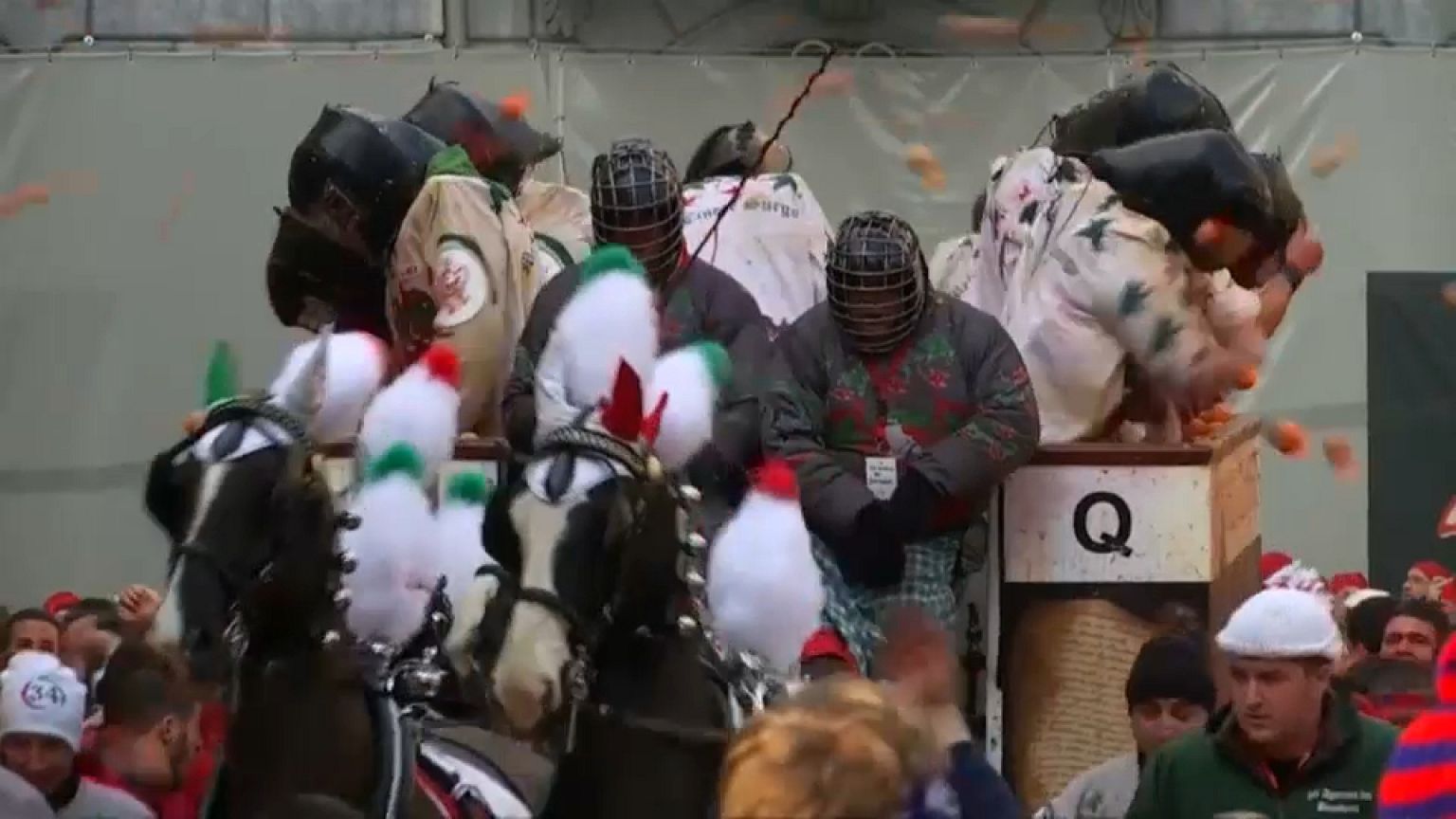 El "jugoso" carnaval de Ivrea
