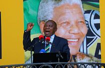 South African Deputy President Cyril Ramaphosa addresses rally in Cape Town