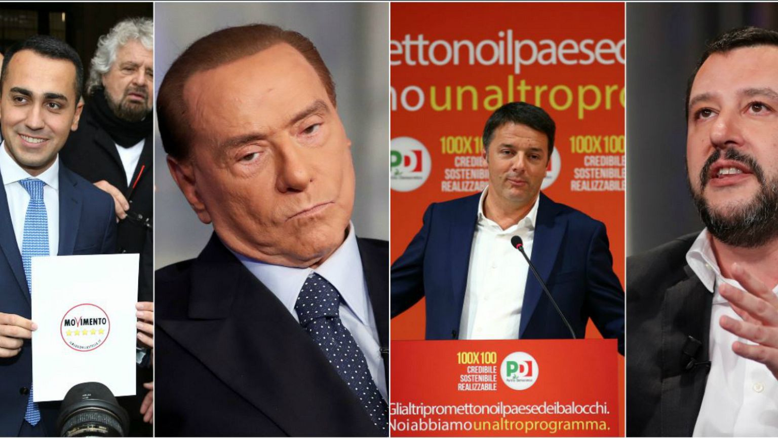 De Berlusconi a Renzi: Quién es quién en las elecciones italianas
