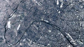 La nieve en París vista desde la estratosfera