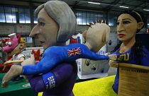 Satirical floats feature Kim Jong Un, Merkel, and Brexit at Cologne Carnival