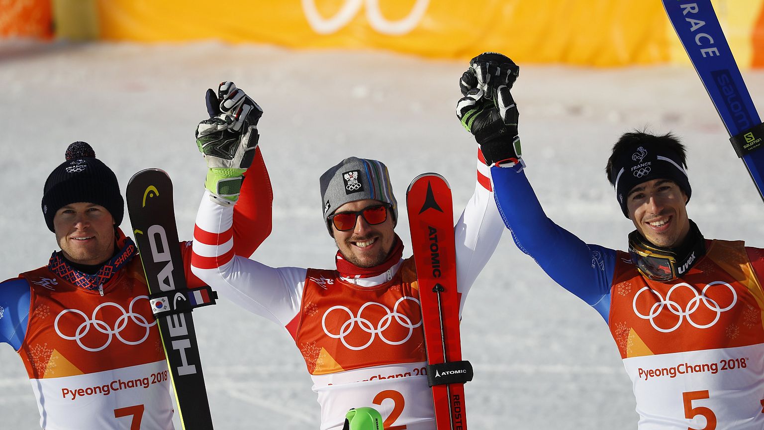 Podium der Kombination