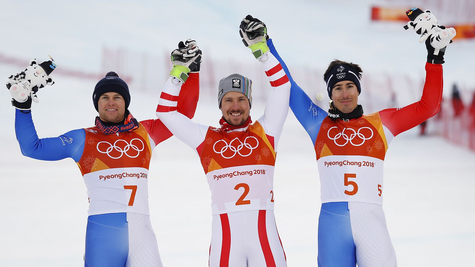Marcel Hirscher et la patrouille de France