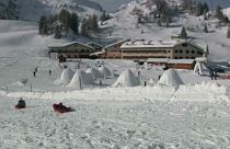  Igloo village built by migrants hands lifeline to dying Italian ski resort