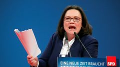 Andrea Nahles prestes a ser a primeira mulher a liderar o SPD