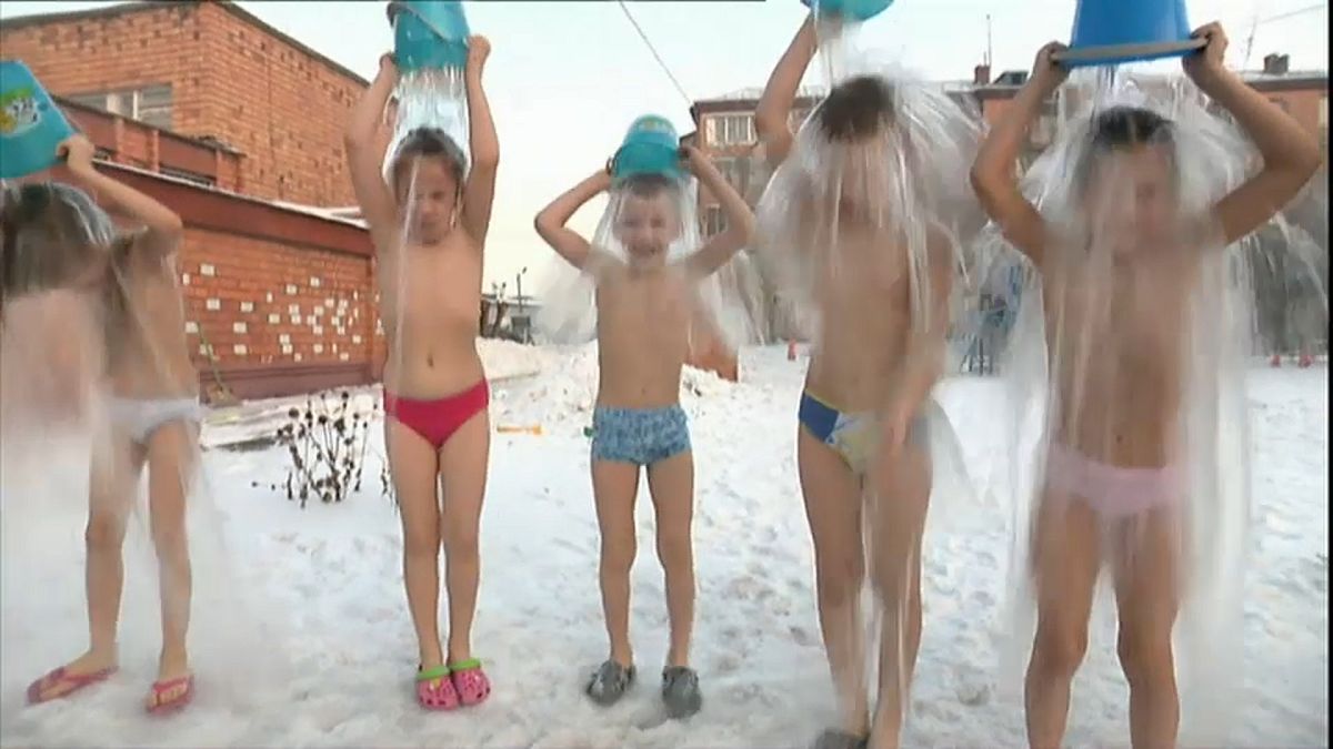 أطفال في سيبيريا