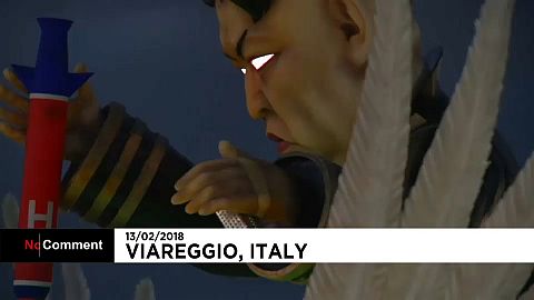Kim Jong-un en el Carnaval de Viareggio